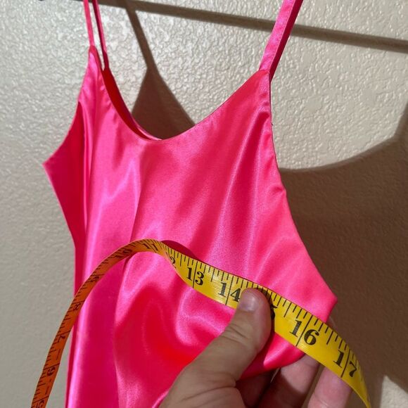 Y2K You Babes Sleek Pink Satin Camisole Top - Picture 6 of 7